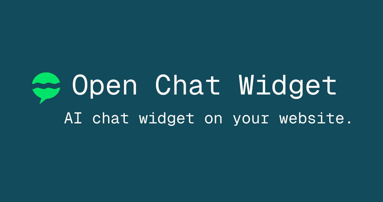 Open Chat Widget